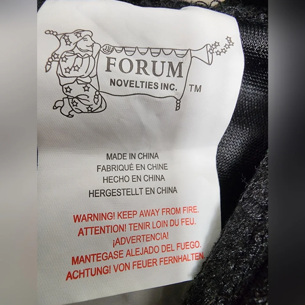 Forum Novelties Black Gray Dark Queen Costume Dress SZ Large